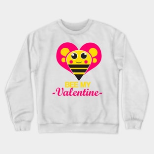 Bee My Valentine Cute Art Crewneck Sweatshirt